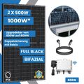 1000W PV Bifazial Balkonkraftwerk mit DEYE 800W und Balkongeländer Eckig