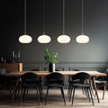 Hängelampe Pendelleuchte Esstischlampe Glas Wohnzimmerlampe 4 flammig H 150 cm