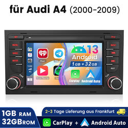 Autoradio Für Audi A4 8E S4 B6 B7 RS4 Android 13 32G Carplay GPS NAVI RDS SWC BT