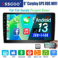 9" Android 13 Autoradio Carplay GPS RDS 2+64G Für Fiat Ducato 07-15 Boxer Jumper