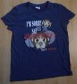 T-Shirt Marine Blau Gr 164 170 S 36 38 Emoji Smiley Affe I'm sorry Druck Schrift