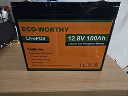 Eco-Worthy 12V 100Ah LiFePO4 1280KWH Lithium Batterie 