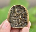 1.4" Alte chinesische Messing Tempel Guru Padmasambhava Rinpoche Statue Anhänger