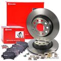 BREMBO COATED BREMSSCHEIBEN Ø282 VOLL+ BELÄGE HINTEN FÜR SKODA OCTAVIA 1Z 05-13