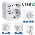 Reiseadapter DE auf USA UK GB England 3pin Steckdose Reisestecker Adapter Strom