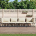 Homgoday 4-TLG. Gartenlounge Set Gartensofa Gartenmöbel Set Sitzgruppe mit J8U9