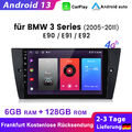 9" Autoradio Android 13 Für BMW 3er E90 E91 E92 318i 320d GPS NAV Carplay 6+128G