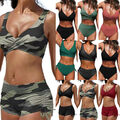 Frauen Bikini Set mit Shorts Zweiteiler Badebekleidung Badeanzug