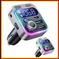 FM Transmitter Dual Mics MP3 Player Deep Bass Sound Bluetooth-compatible 5.0 AUX