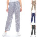 Damen Sommer-Hose Stars Stern lang stretch Gummibund leicht & locker 38-46 M-3XL