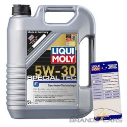 5 L LITER LIQUI MOLY SPECIAL TEC F 5W-30 MOTOR-ÖL MOTOREN-ÖL 32099326### INKL. ÖLWECHSEL-ANHÄNGER ###