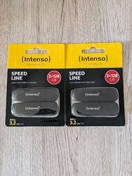 2 x 2 Intenso Speed Line, 128GB Speichersticks, USB-Stick 3.2 Gen 1x1, schwarz