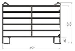 Weidepanel Panel 2,40 m Panels Paddock Pferdebox Stallabtrennung Zaunelement