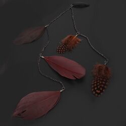 Haarband Haarkette Pfau Feder Stirnband Indianer Look Hippie Kopfschmuck