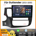 Carplay Für Mitsubishi Outlander 6+128GB Android 13 Autoradio GPS NAVI 4G BT SWC