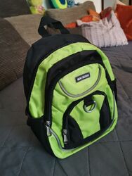 Kindergarten Kinder-Rucksack Schwarz/neon Grün 