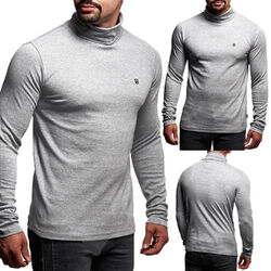 Indicode Strick Pullover Feinstrick Stehkragen Rollkragen Sweatshirt Herren