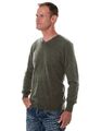 Ugholin Herren Kaschmir und Merino V-Ausschnitt Pullover - Grau