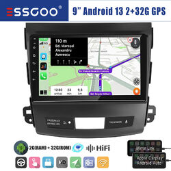 Für Mitsubishi Outlander II 2005-11 Android 13 Autoradio Carplay 2+32G GPS Navi