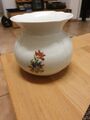 ROYAL Bavaria KPM Porzellan Vase 12x13cm weiß mit Blumenmuster / Gestempelt 