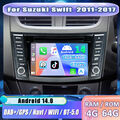 Autoradio für Suzuki Swift IV FZ 2011-2017 Android 14 Car Play Navi GPS 4GB+64GB