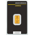 Goldbarren 2 Gramm  999.9 Gold Argor - Heraeus  original geblistert