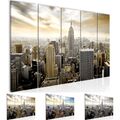 Wandbilder Set New York City XXL Bild Schlafzimmer Wohnzimmer Flur Skyline