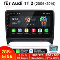 2+64GB Android 13 CarPlay Navi Autoradio GPS WIFI SWC Für AUDI TT MK2 8J 2006-14