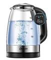 Edelstahl Glas Wasserkocher Mit Temperaturwahl 2200W 1,7 Liter LED Beleuchtung