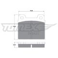 1x Bremsbelagsatz, Scheibenbremse TOMEX Brakes TX 10-181 passend für AUDI VW