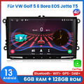 Octa Core Android13 Autoradio 128G GPS Für VW Golf 5 6 Bora EOS Jetta T5 Carplay