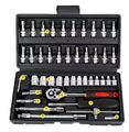 46 tlg Steckschlüssel Satz Set 1/4" Knarrenkasten Ratschenkasten Nusssätze Tool