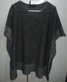 Vestino Damen Kurzarm Pullover Pulli Strick Poncho grau   Gr. 44