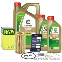 MANN-FILTER ÖLFILTER+7L CASTROL EDGE 5W-30 LL FÜR MERCEDES BENZ C-KLASSE# # # INKL. ÖLABLASS-SCHRAUBE MIT DICHTRING # # #