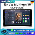 2GB+64GB Android 13 Autoradio Für VW Multivan T5 2008-2015 Carplay GPS Navi DAB+