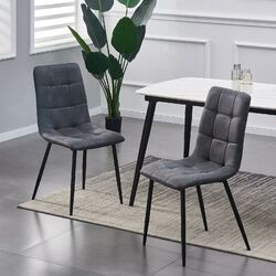 Esszimmerstühle "Henri"  Kunstvelours Designer Stühle 2er Set in 4 FarbenKomfortabel gepolstert ✔ Leicht zu reinigen ✔ Trendy ✔