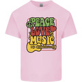 T-Shirt Peace Love Musik Gitarre Hippie Flower Power Kinder