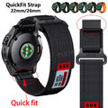 Quickfit 22mm 26mm Rugged Nylon Armband Für Garmin Fenix 7 7X 6 6X 5 5X Epix 3HR