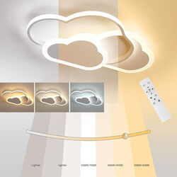 LED Design Deckenleuchte Dimmbar Deckenlampe mit Fernbedienung Wohnzimmer Flur