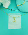 Tiffany & Co. 18K 18Kt Gelbgold Alphabet Buchstabe "S" Halskette 16", gepunzt