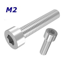 M2 Zylinderschrauben Edelstahl A2 Zylinder Kopf Schrauben M2x Innensechskant 912