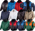 Pilotenjacke Arbeitsjacke gefütterte Jacke 4 in 1 Funktion teXXor weiß rot blau