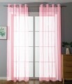 2er Set Ösenvorhänge Transparent »Uni« Gardine Bleiband HxB 175x140 cm Hellrosa