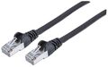 Intellinet Network Patch Cable, Cat7 Cable/Cat6A Plugs, 0.5m, Black, Copper, S/F