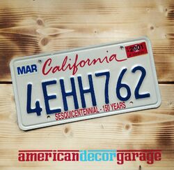 USA Nummernschild/Kennzeichen/license plate/Amerika * California 150 Years*