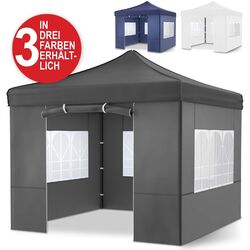 ONBEST® Pavillon Gartenzelt Wasserdicht 3x3 m UV 50+ Party Fest Zelt Garten Faltinkl. Heringe&Seile✔Stahlgestell✔Pop-Up✔420 PU✔Faltbar✔