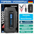 TOPDON VS2000Plus 2000A Starthilfe & Batterietester Ladegerät Booster 16000mAh