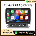 Carplay Android 13 Autoradio GPS Nav WIFI BT FM SWC DAB+ Für AUDI A3 8P 03-2013