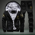 Herren 2Pic Hoodie+Hosen Winter Warm Trainingsanzug Jogging Sport Sweatjacke DE-