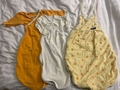 Alvi Baby-Mäxchen 3tlg. Baby-Schlafsack mit 2 Innensack Größe 68 74  orange weiß